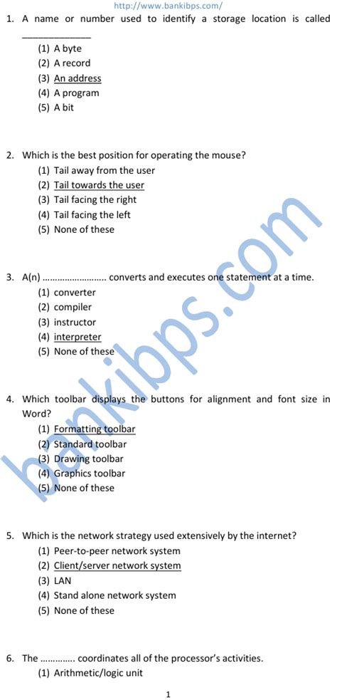 The term operating system refers to (a) a set of programs which controls computer working (b) the way a computer. Computer science objective questions and answers pdf ...