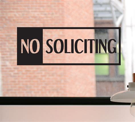 No Soliciting Decal No Soliciting Sign No Soliciting