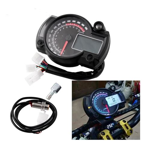 Motorcycle Meter Led Digita Indicator Light Tachometer Odometer Speedometer Oil Meter