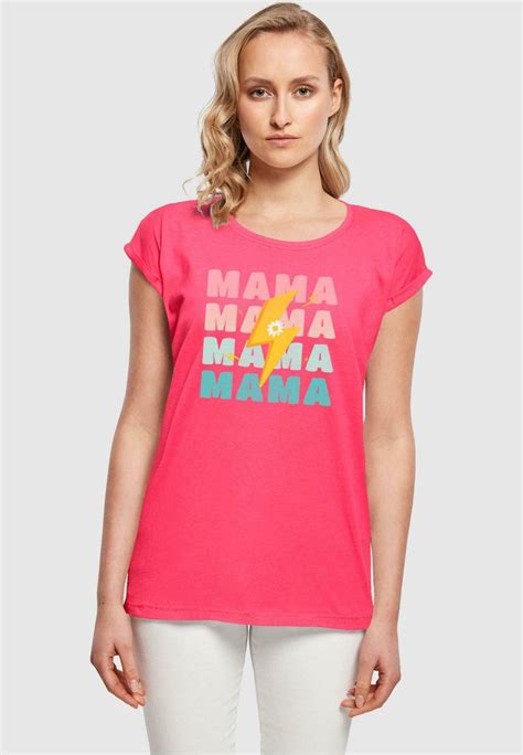 Merchcode Mothers Day Mama Extended Shoulder T Shirt Print