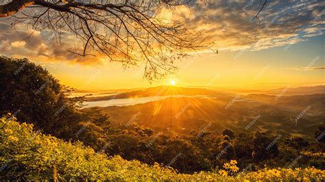 Premium Photo Sunrise In The Northern Of Chiang Rai Thailand