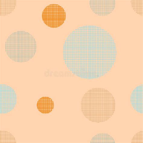 Vector Fabric Circles Seamless Pattern Stock Vector Illustration Of