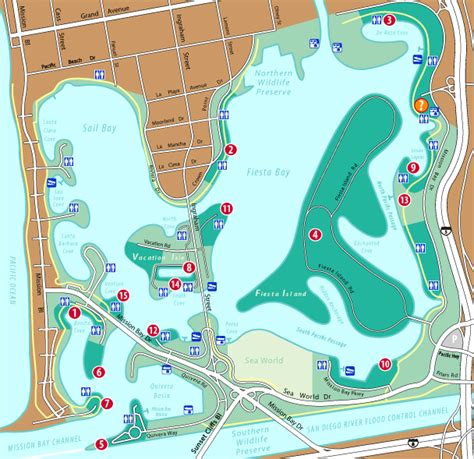 Mission Bay Park Facilities And Permit Sites Map Parks And Recreation