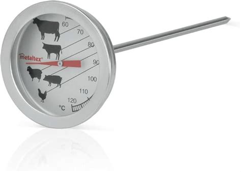 Metaltex Meat Thermometer Stainless Steel Silver X X Cm