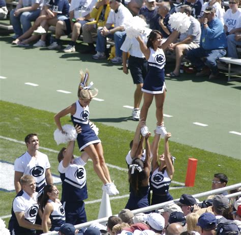 Penn State Cheerleaders Penn State Cheerleaders Cheer On T Flickr