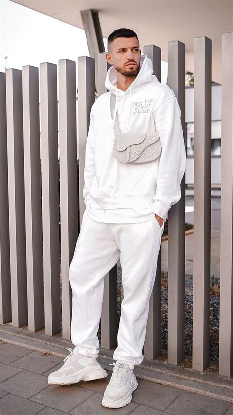 All White Outfit Ideas For Men All White Mens Outfit White Joggers