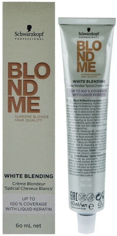 Schwarzkopf Professional Blondme White Blending Осветляющий крем для седых волос купить по