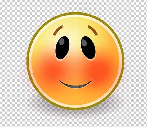 Yellow Emoji Illustration Smiley Blushing Emoticon Emoji Blushing