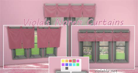 Noren Curtain Recolors For Sims 4 ⋆ Violablu ♥ Pixels And Music ♥ Sims 4