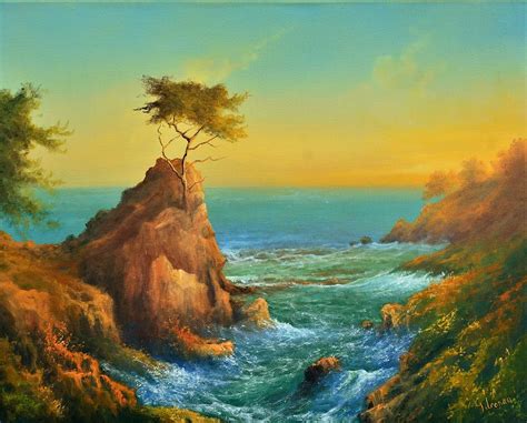 The Iconic Lone Cypress Painting By Ray Gilronan Fine Art America