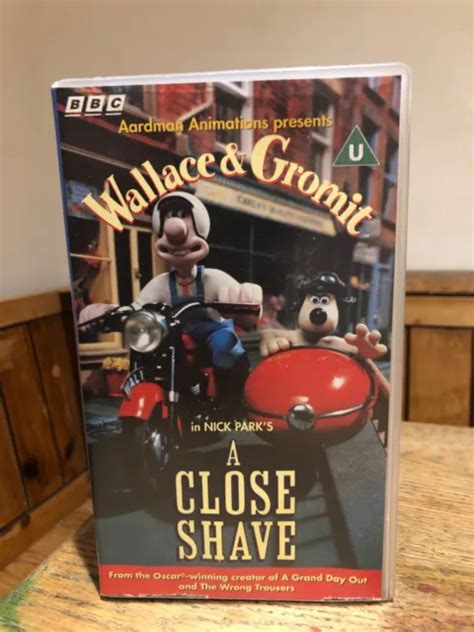 Retro Vintage Bbc Wallace And Gromit A Close Shave Vhs Video Cassette