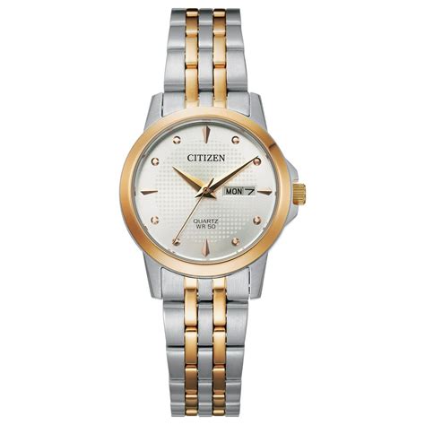 Citizen Citizen Womens Two Tone Stainless Steel Silver Dial Watch