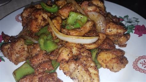 Now, black pepper is obviously spicy and a decent amount of that is added in this recipe. chinese black pepper chicken