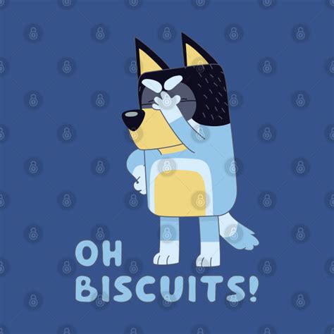 Bluey Bandit Oh Biscuits Oh Biscuits Tapestry Teepublic