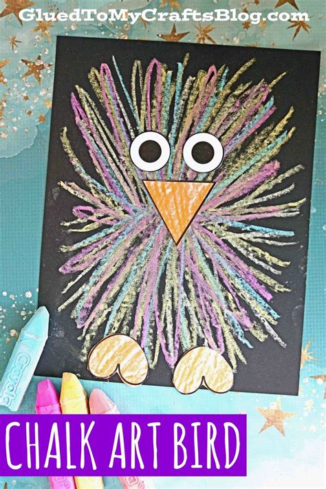 Paper And Sidewalk Chalk Baby Bird Craft For Kids Glued To My Crafts