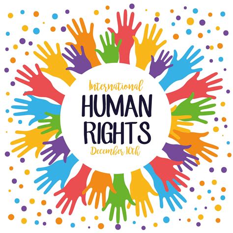 Human Rights Campaign Lettering With Hand Prints 1934352 Vector Art At