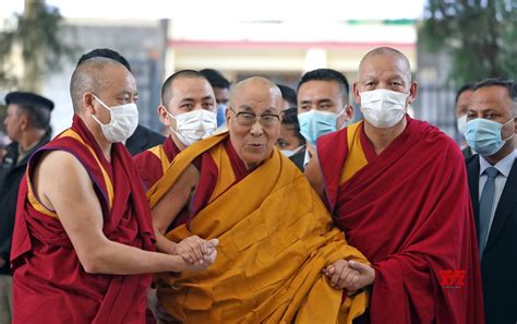 dharamsala tibetan spiritual leader the dalai lama arrives to attend the annual saka dawa