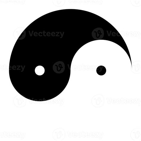 Yin Yang Symbol On Transparent Background 12658671 Png