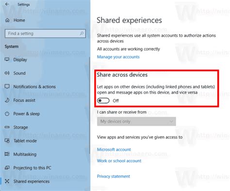 Disable App Synchronization Between Devices In Windows 10