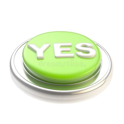 Green Yes Button Glossy Stock Illustration Illustration Of Expressing
