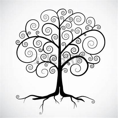Roots Tree Clip Silhouette Clipart Abstract Oak