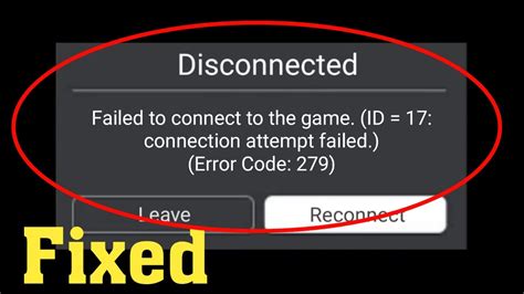 Roblox Failed To Connect To The Game Id 17 Connection Attempt