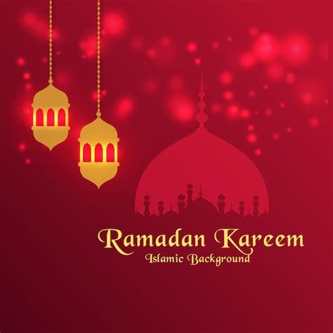 Premium Vector Ramadan Kareem Islamic Greeting Postcard Design Template