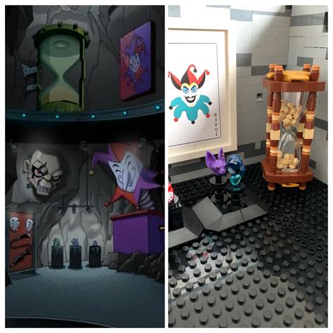 Batmans Trophy Room In The Batcave — Clock Kings Giant Hourglass And