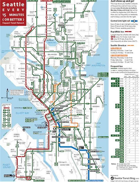 Seattle Frequent Network Maps Preview Sept 2015 Seattle Transit Blog