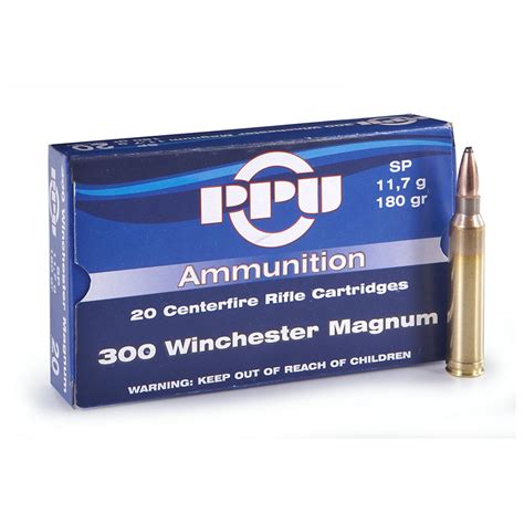 Ppu 300 Winchester Magnum Sp 180 Grain 20 Rounds 222384 300