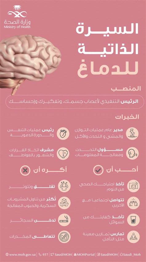 بالإنفوجرافيك معلومات حول دماغ الإنسان من وزارة الصحة للمواطنين