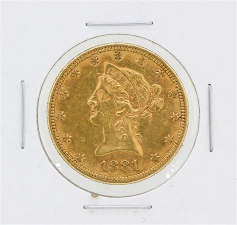 1881 10 Au Liberty Head Eagle Gold Coin
