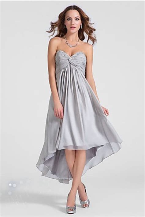Short Strapless Silver Prom Dress Prom Dresses Finder Prom Dresses