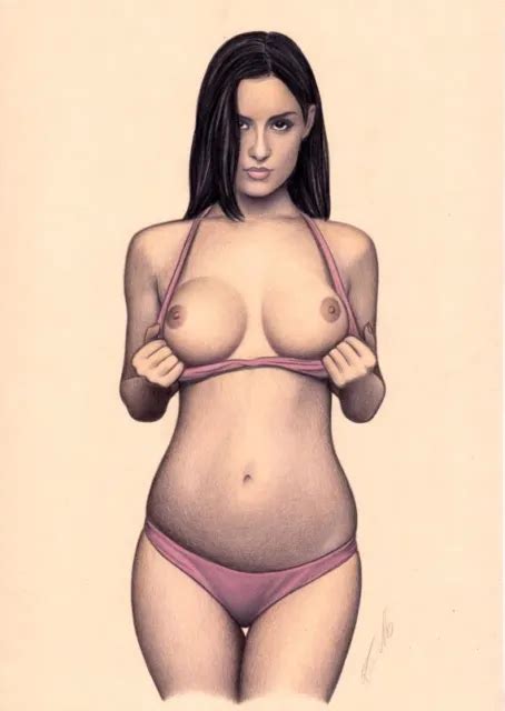 Drawing Zeichnung Akt Pin Up Drawing Nude Erotic Erotik Female