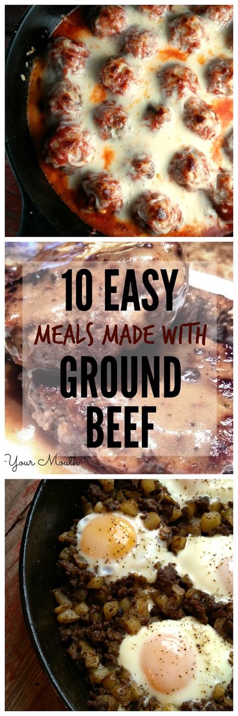 These ground beef recipes are perfect for weeknight dinners. South Your Mouth: 10 Easy Meals Made with Ground Beef