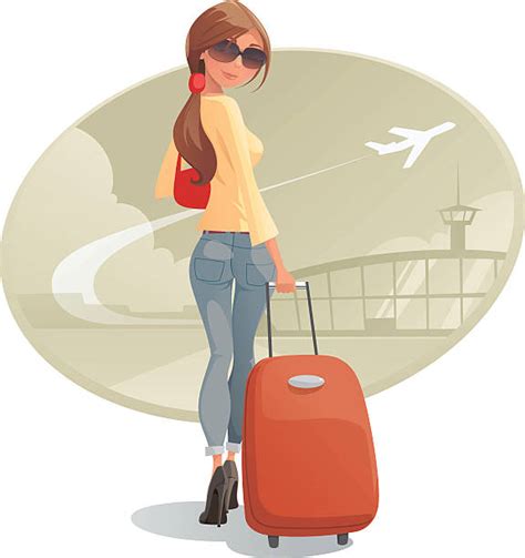 women suitcase illustrations royalty free vector graphics and clip art istock