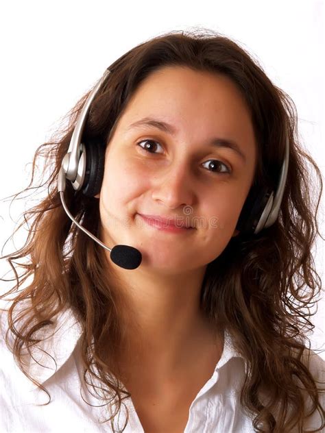 Woman Wearing A Headset Picture Image 4245222