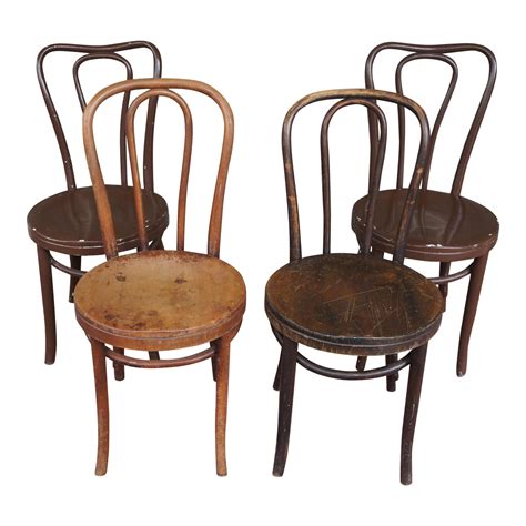 1940s Antique Thonet Model 18 Cafe Chairs Set Of 4 Chairish