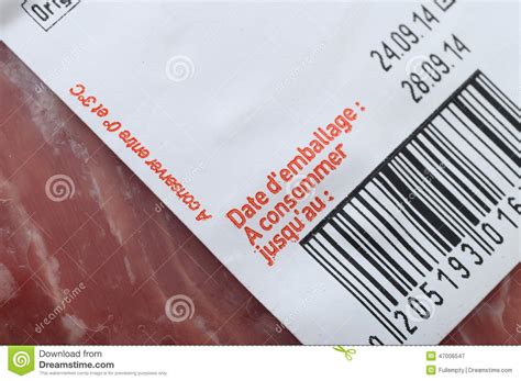 Food Label And Expiration Date Stock Photo Image 47006547