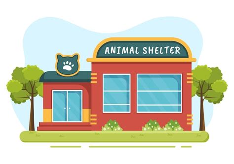 Premium Vector Animal Shelter House Cartoon Illustration Containing