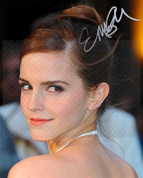Emma Watson Signed Autographed Photo Headshot Sexy Look X Etsy