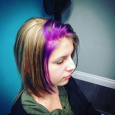 Highlisdghts Blond Purple Streak Hair Styles Purple Streaks Hair Wrap