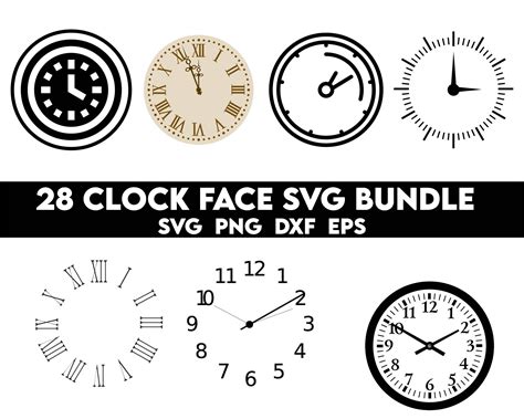 Clock Face Svg Bundle Clock Svg Clock Face Clipart Clock Numbers Svg