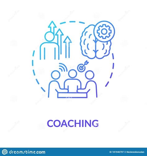 Coaching Concept Icon Stock Vector Illustration Of Contour 181946797