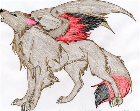 Wolves With Wings Drawings Howling