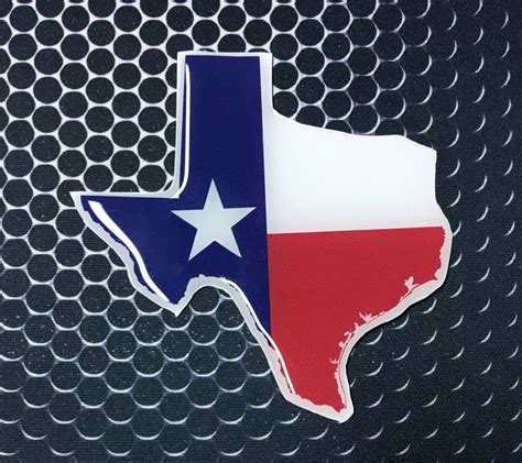 Texas Flag Sticker Proud Lone Star State Domed Decal Emblem Car Sticker