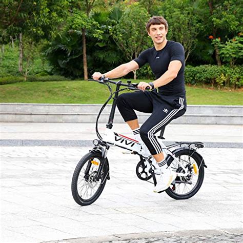 Vivi Electric Bike 20 Inch Folding Bikes For Adults Women Men 350w Ebike With 36v 8ah