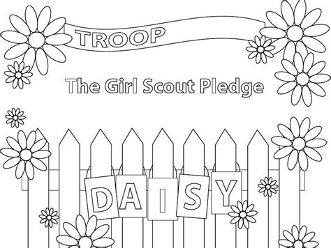 Daisy Girl Scout Promise Coloring Pages Thousand Of The Best