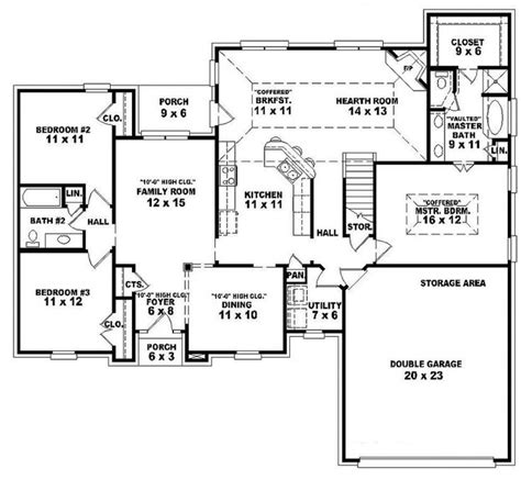 The master suite can always be placed on the first floor for privacy. Single Story Open Floor Plans | - One story 3 bedroom, 2 ...