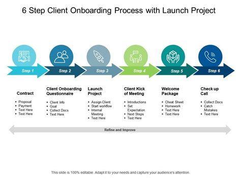 6 Step Client Onboarding Process With Launch Project Powerpoint